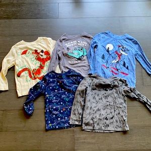 Boys 4T Long Sleeve Tees Winter Bundle